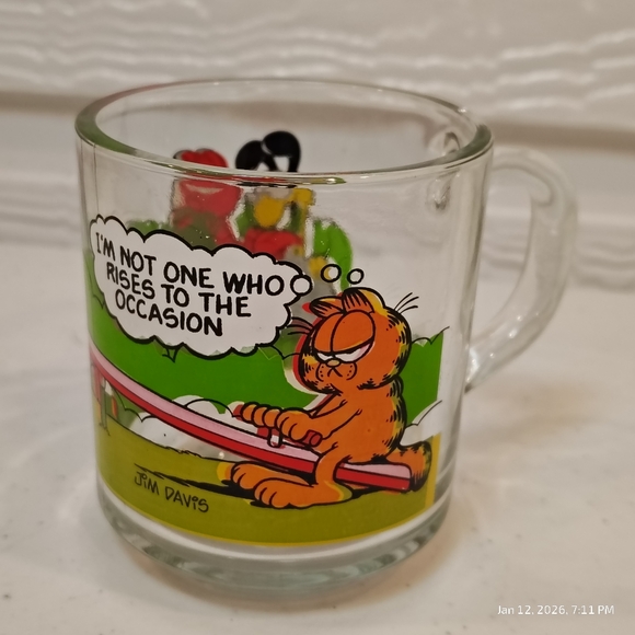 McDonald's Other - McDonalds Garfield Glass Mug Vintage PARK SCENE JIM DAVIS '80S ODIE ARLENE COMIC